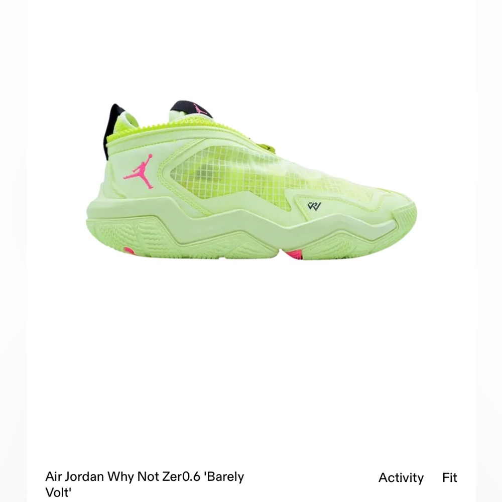 Jordan Air Why Not Zer0.6 in Barely Volt size 11